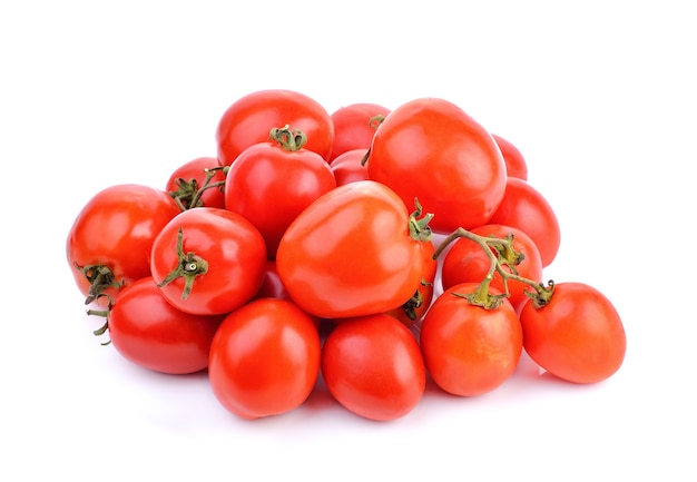 Tomatoes on white