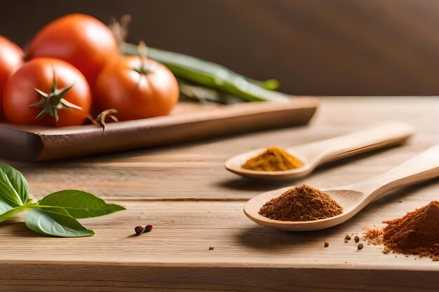 tomatoes on a wooden cutting board with a spoon.