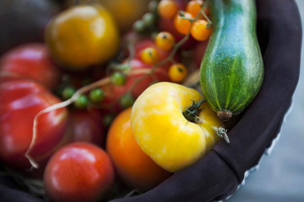 Tomatoes and zucchini