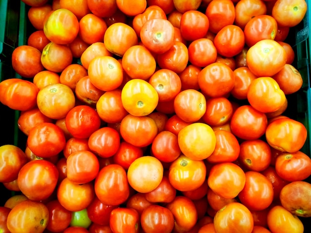 Tomatos in the fresh market.