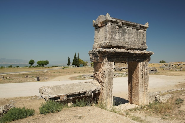 Tomb at Hierapolis Ancient City Pamukkale Denizli Turkiye