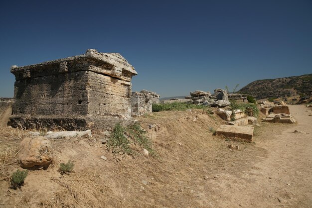 Tomb at Hierapolis Ancient City Pamukkale Denizli Turkiye