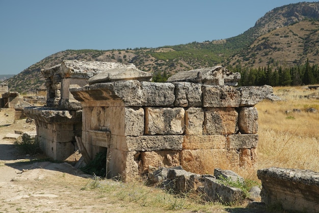 Tomb at Hierapolis Ancient City Pamukkale Denizli Turkiye