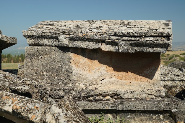 Tombs at Hierapolis Ancient City Pamukkale Denizli Turkiye