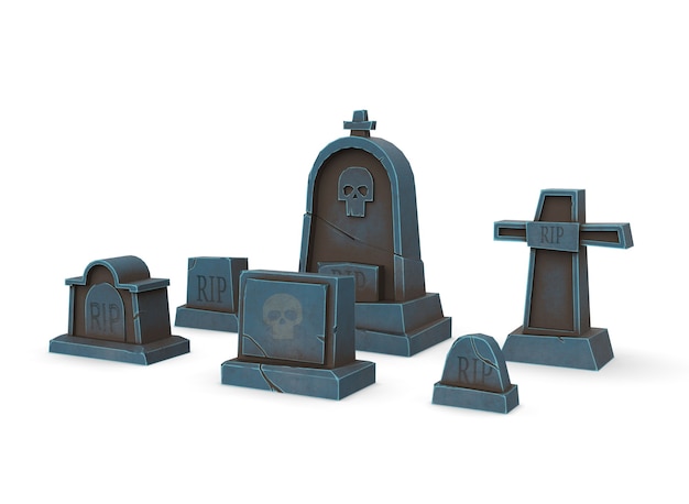 Tombstone stylized as a cartoon on the background