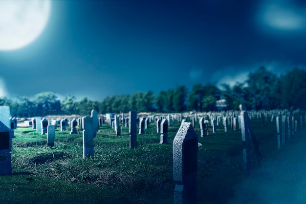 Tombstones on the graveyard