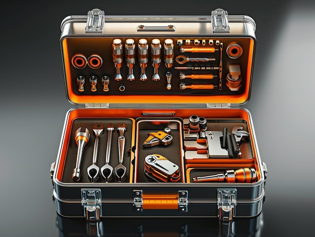 a tool box with a tool inside that says  tools