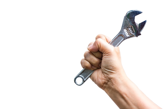 The Tool in Hand With White Background