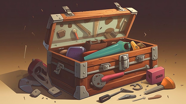 A toolbox full of tools including a toolbox and a toolbox