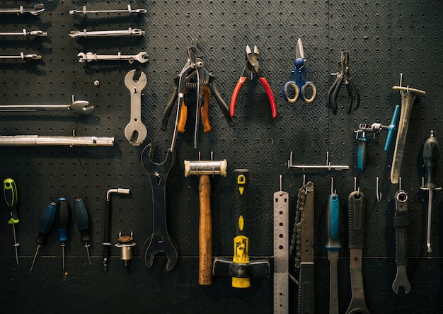 Tools of a repairing shop