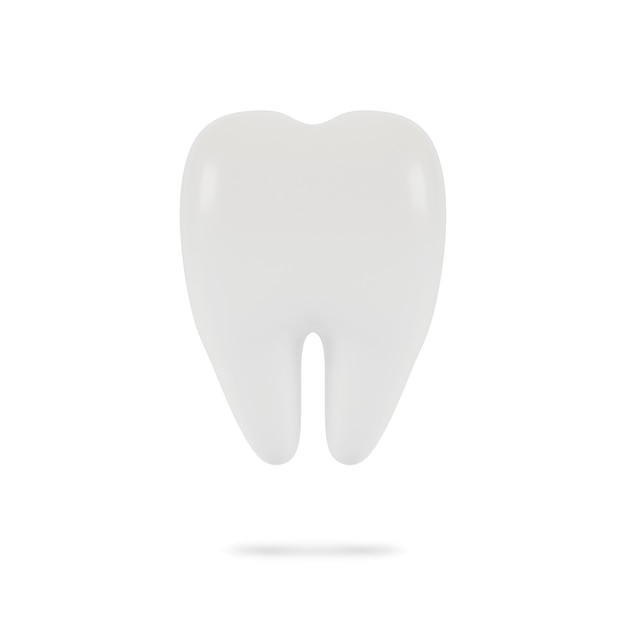 Tooth. The concept of dental examination of teeth, dental health and hygiene. 3D illustration.