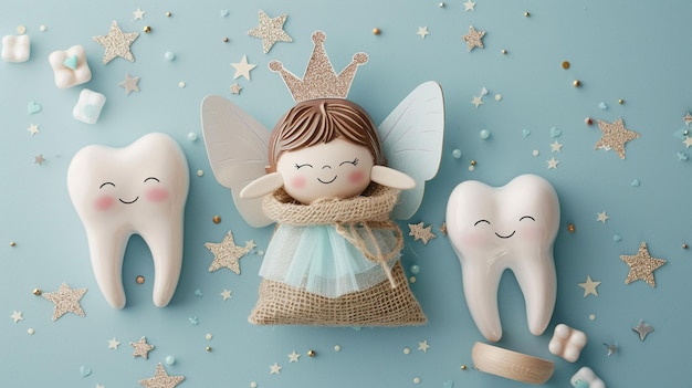 Tooth Fairy Day Cute 3D Illustration