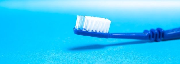 Toothbrush on blue