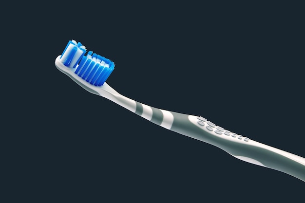 Toothbrush for cleaning teeth on a dark background health items