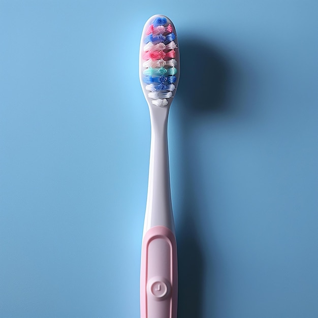 a toothbrush with toothpaste on it is shown