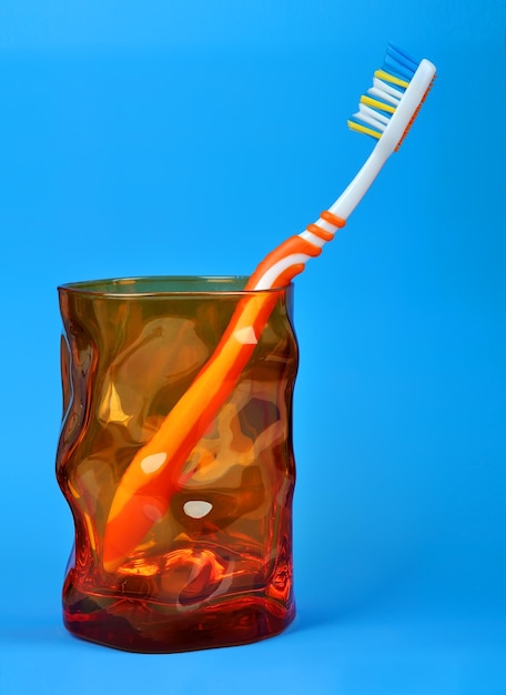 Toothbrushe in glass