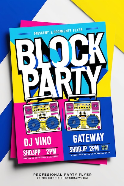 Photo top block party flyer templates plan your best event yet