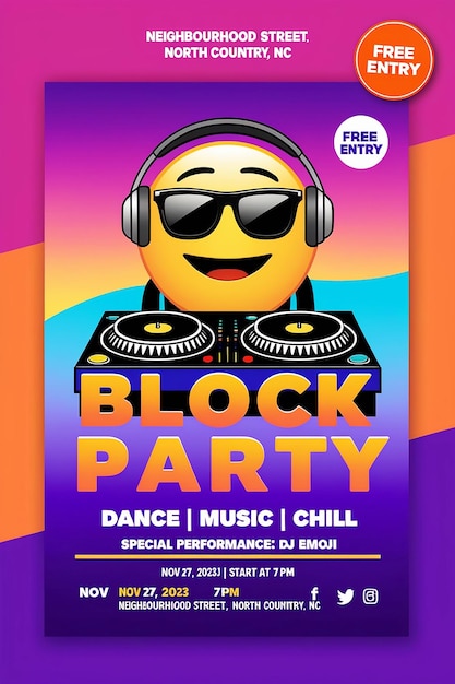 Photo top block party flyer templates plan your best event yet