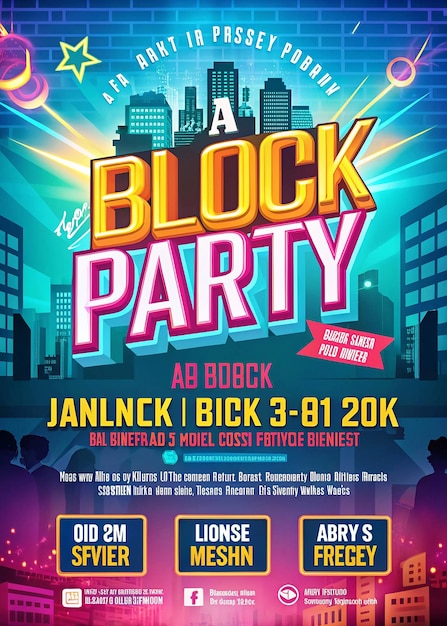 Photo top block party flyer templates plan your best event yet