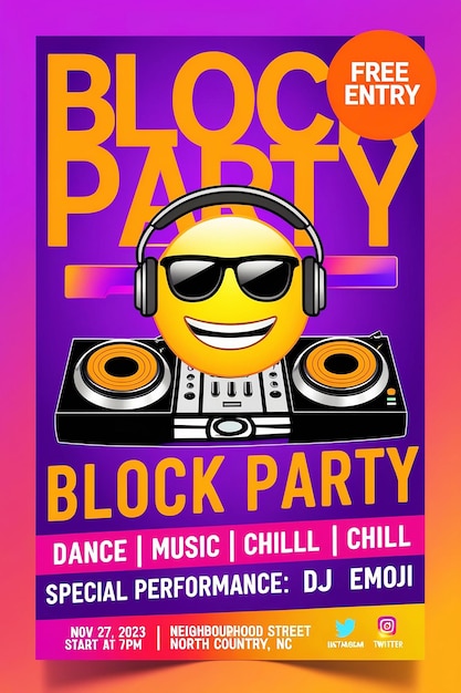 Photo top block party flyer templates plan your best event yet