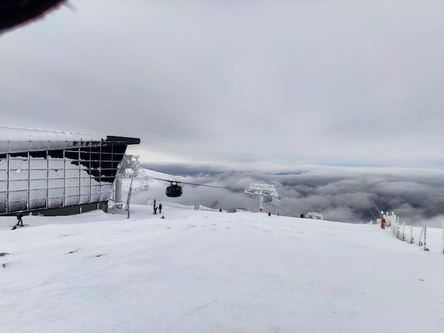 Top station of jasna ski resort in Slovakia