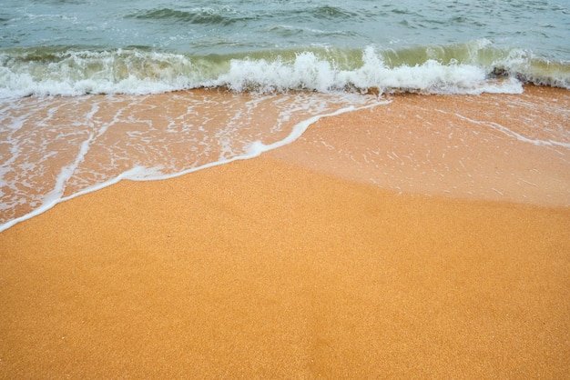 Top view over beach sea Beautiful sea waves