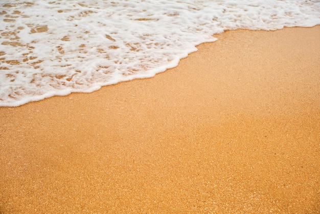 Top view over beach sea Beautiful sea waves