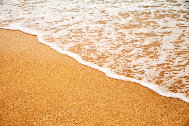 Top view over beach sea Beautiful sea waves