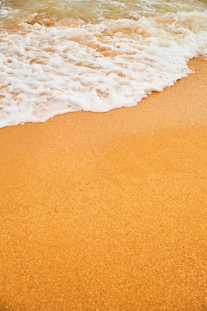 Top view over beach sea Beautiful sea waves