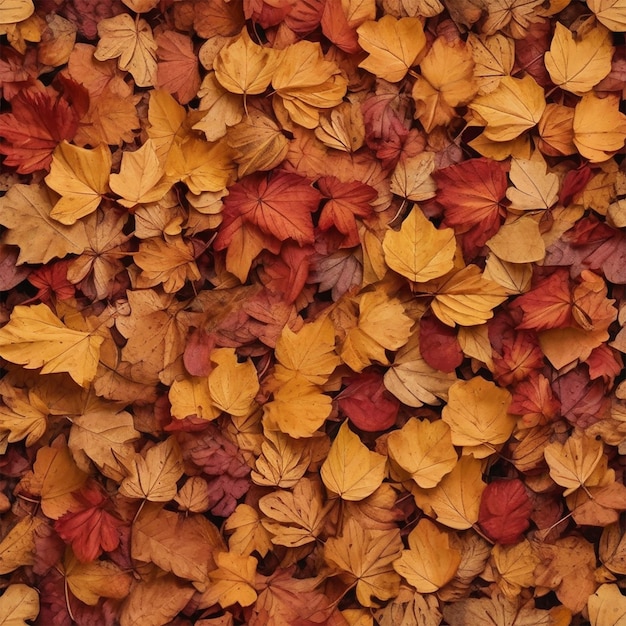 top view of beautiful autumn leaves JPG