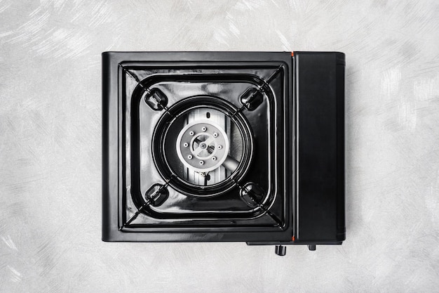 top view black portable stove