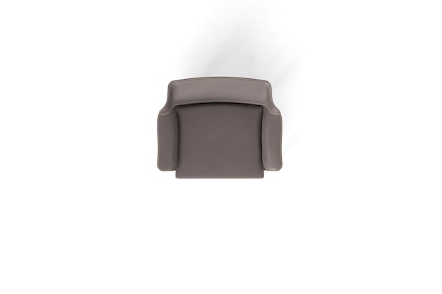 Top view chair isolated on white background3D Rendering