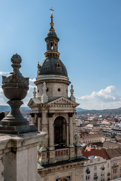 Top view of the city of Budapest Hungary