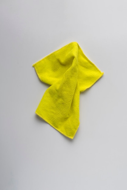 A top view of the color microfiber washing rag to clean the surface