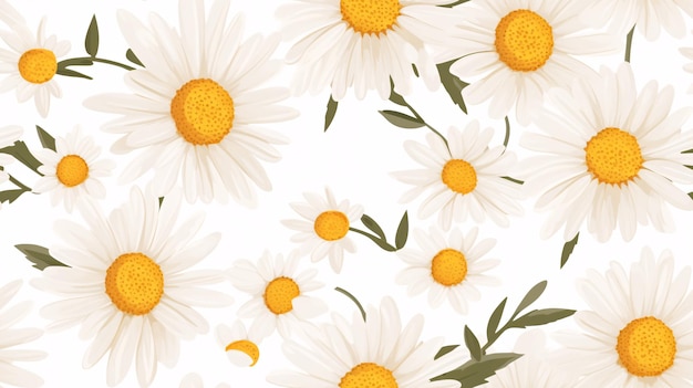 Top View Daisy Floral Patterns BG