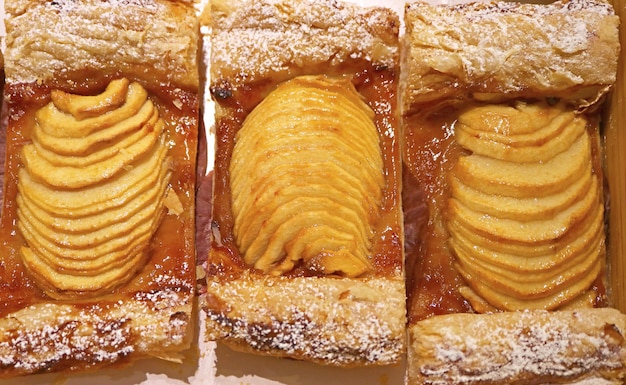 Top View of Delectable Freshly Baked Apple Tarts