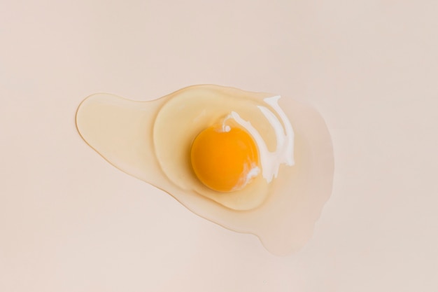 Top view egg yolk