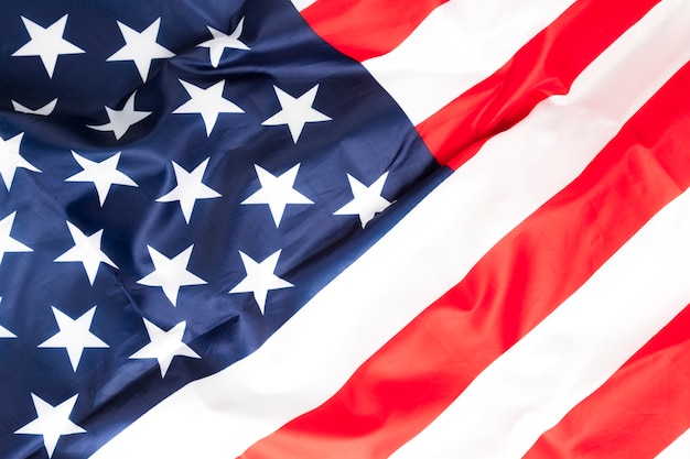 Top view flag of the united states of america