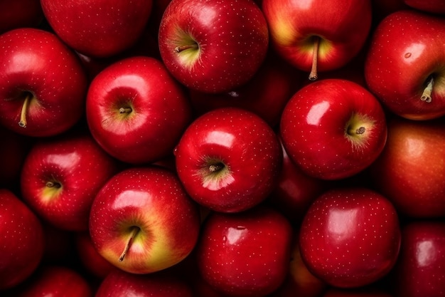 Top view of fresh Apples