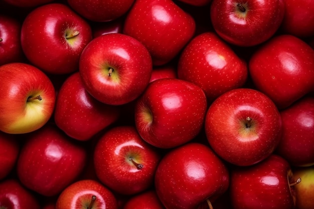 Top view of fresh Apples