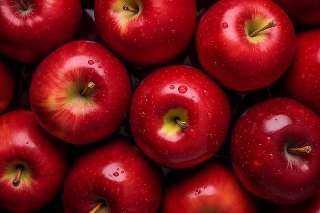 Top view of fresh Apples