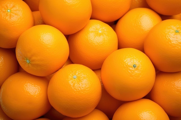 Top view of fresh oranges