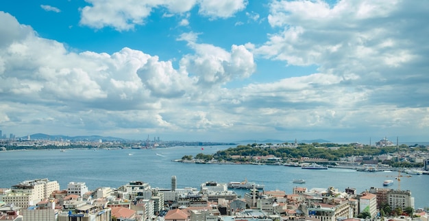 Top view from Galata Tower in Istanbul