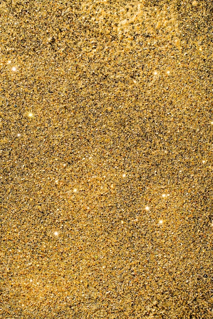 Top view golden glitter background