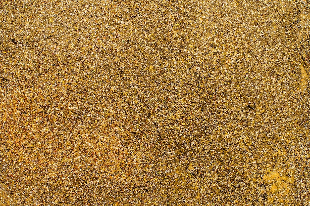 Top view golden glitter background