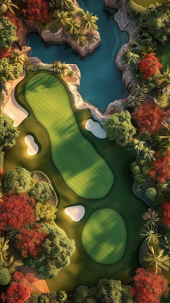 Top View of the golf court