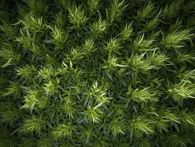 Top view of green grass texture