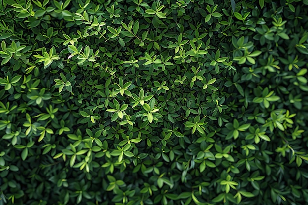 Top view of green grass wall background texture of fresh hedges for garden or park design with spac