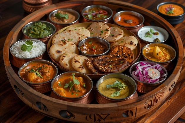 Top view indian condiments arrangement