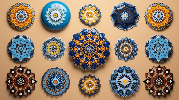 Top View Islamic Decor Elements